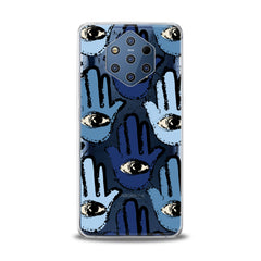 Lex Altern TPU Silicone Nokia Case Blue Hamsa Pattern