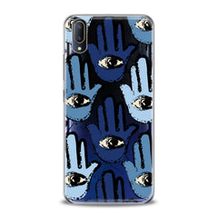 Lex Altern TPU Silicone VIVO Case Blue Hamsa Pattern