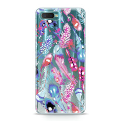 Lex Altern TPU Silicone Oppo Case Colored Gentle Feathers