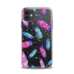 Lex Altern TPU Silicone iPhone Case Bright Pink Feathers