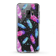 Lex Altern TPU Silicone Samsung Galaxy Case Bright Pink Feathers