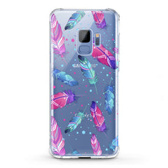 Lex Altern TPU Silicone Samsung Galaxy Case Bright Pink Feathers