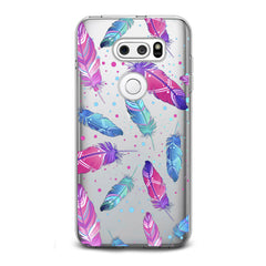 Lex Altern TPU Silicone LG Case Bright Pink Feathers