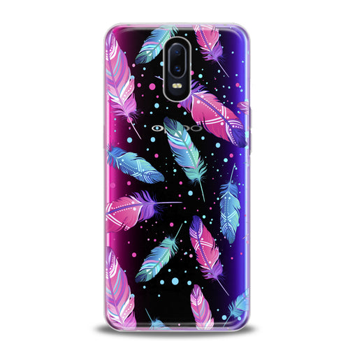 Lex Altern Bright Pink Feathers Oppo Case