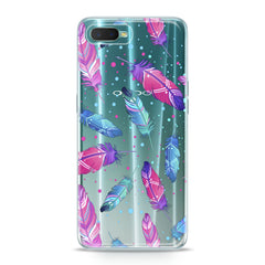 Lex Altern TPU Silicone Oppo Case Bright Pink Feathers