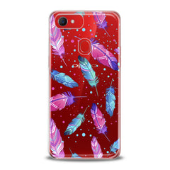 Lex Altern TPU Silicone Oppo Case Bright Pink Feathers