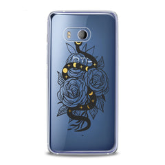 Lex Altern TPU Silicone HTC Case Floral Boho Snake