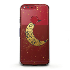 Lex Altern TPU Silicone Google Pixel Case Golden Floral Moon