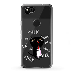 Lex Altern TPU Silicone Google Pixel Case Black Baby Cat