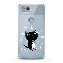 Lex Altern TPU Silicone Google Pixel Case Black Baby Cat