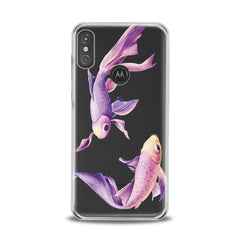 Lex Altern TPU Silicone Motorola Case Purple Fishes