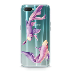 Lex Altern TPU Silicone Oppo Case Purple Fishes