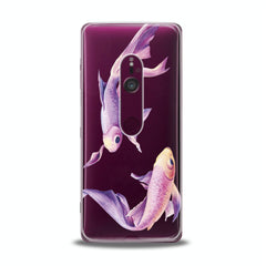 Lex Altern TPU Silicone Sony Xperia Case Purple Fishes