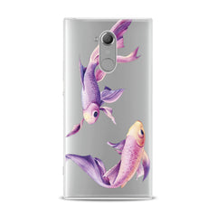 Lex Altern TPU Silicone Sony Xperia Case Purple Fishes