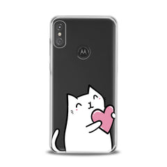 Lex Altern TPU Silicone Motorola Case Lovely White Cat