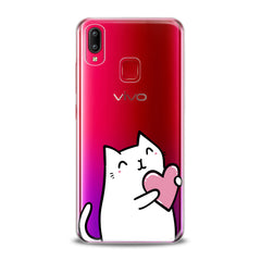 Lex Altern TPU Silicone VIVO Case Lovely White Cat