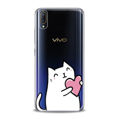 Lex Altern TPU Silicone VIVO Case Lovely White Cat