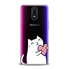 Lex Altern TPU Silicone Oppo Case Lovely White Cat