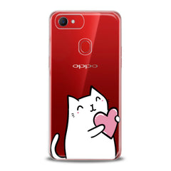 Lex Altern TPU Silicone Oppo Case Lovely White Cat