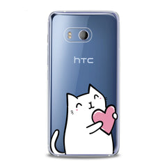 Lex Altern TPU Silicone HTC Case Lovely White Cat