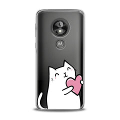 Lex Altern TPU Silicone Motorola Case Lovely White Cat