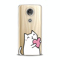 Lex Altern TPU Silicone Motorola Case Lovely White Cat