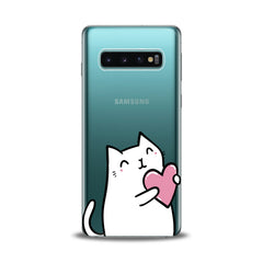 Lex Altern TPU Silicone Samsung Galaxy Case Lovely White Cat