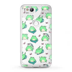 Lex Altern TPU Silicone Google Pixel Case Kawaii Frogs Pattern