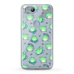 Lex Altern TPU Silicone Google Pixel Case Kawaii Frogs Pattern