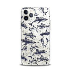 Lex Altern TPU Silicone iPhone Case Black Sharks Pattern