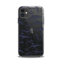 Lex Altern TPU Silicone iPhone Case Black Sharks Pattern