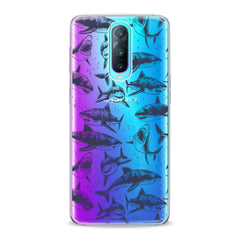 Lex Altern Black Sharks Pattern Oppo Case