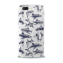 Lex Altern Black Sharks Pattern OnePlus Case