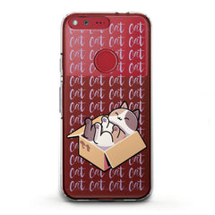 Lex Altern TPU Silicone Google Pixel Case Sleepy Cat in Box