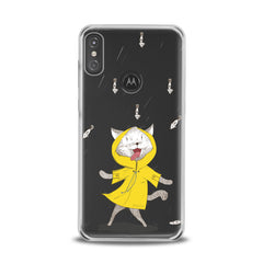 Lex Altern TPU Silicone Motorola Case Feline Yellow Raincoat