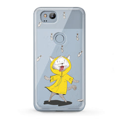 Lex Altern TPU Silicone Google Pixel Case Feline Yellow Raincoat