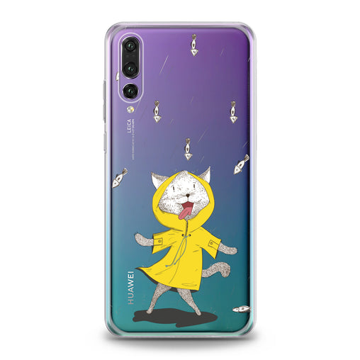 Lex Altern Feline Yellow Raincoat Huawei Honor Case