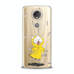 Lex Altern TPU Silicone Motorola Case Feline Yellow Raincoat