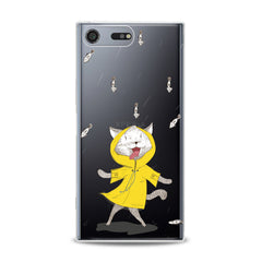 Lex Altern TPU Silicone Sony Xperia Case Feline Yellow Raincoat