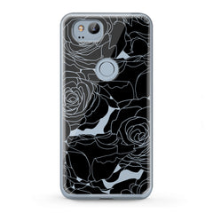 Lex Altern TPU Silicone Google Pixel Case Black Graphic Roses