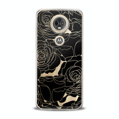 Lex Altern TPU Silicone Motorola Case Black Graphic Roses