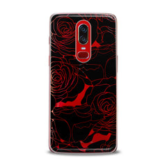 Lex Altern TPU Silicone OnePlus Case Black Graphic Roses