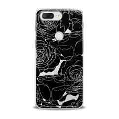 Lex Altern Black Graphic Roses OnePlus Case