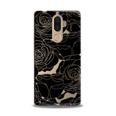 Lex Altern Black Graphic Roses Lenovo Case