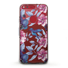 Lex Altern TPU Silicone Google Pixel Case Pink Hibiscus