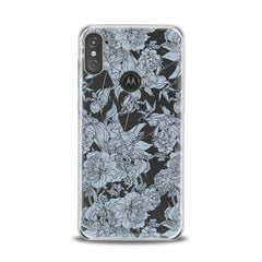 Lex Altern TPU Silicone Motorola Case Blue Graphic Peonies