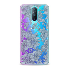 Lex Altern TPU Silicone Oppo Case Blue Graphic Peonies