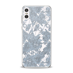 Lex Altern TPU Silicone Motorola Case Blue Graphic Peonies