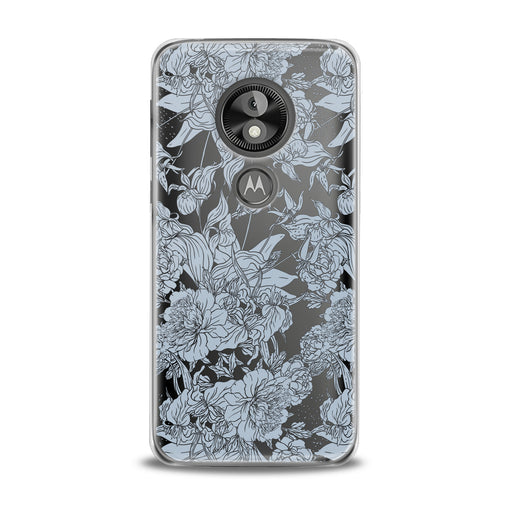 Lex Altern Blue Graphic Peonies Motorola Case