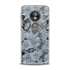 Lex Altern Blue Graphic Peonies Motorola Case